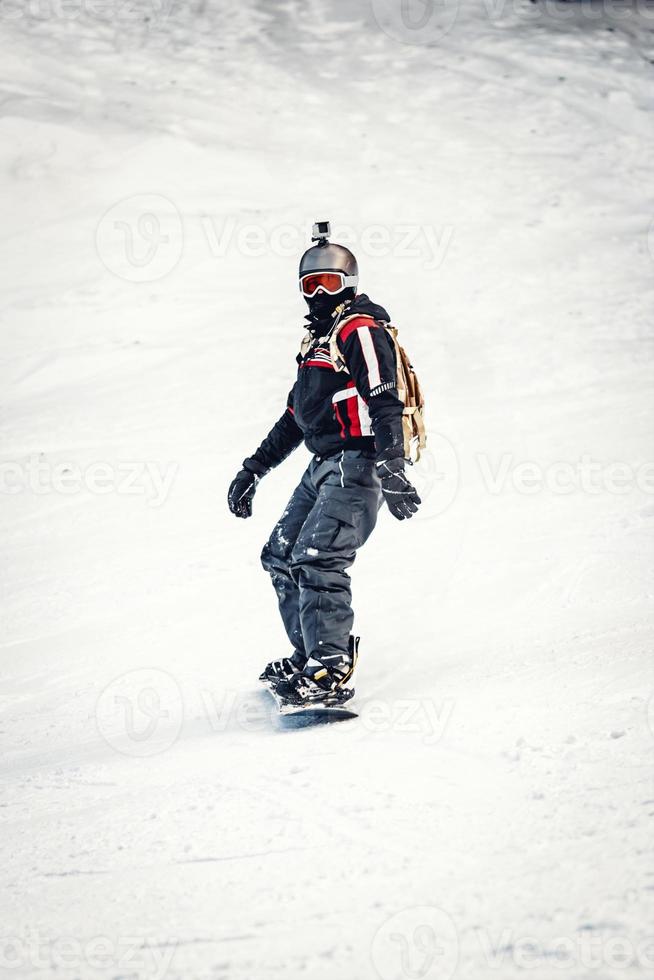 Freude am Snowboarden foto