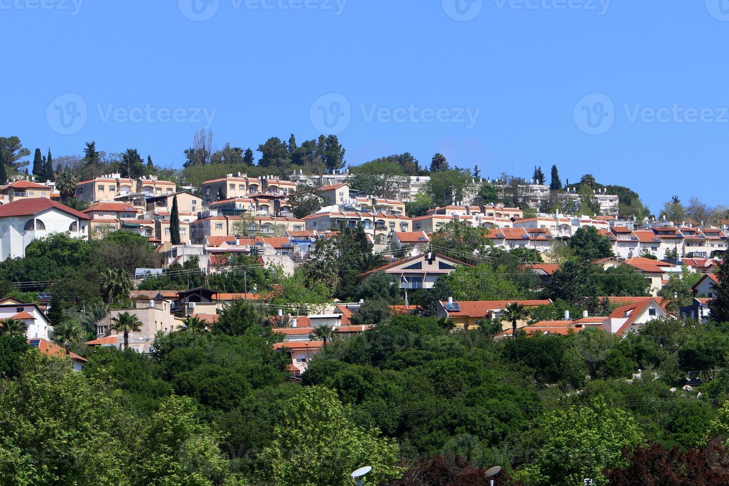 Landschaft in einer kleinen Stadt im Norden Israels. foto