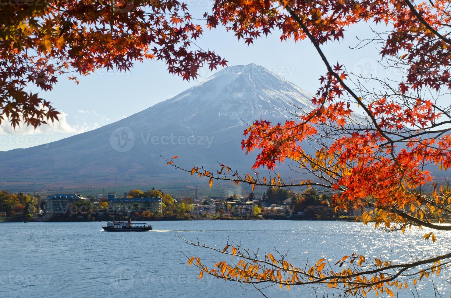 Fuji und Herbstsaison foto