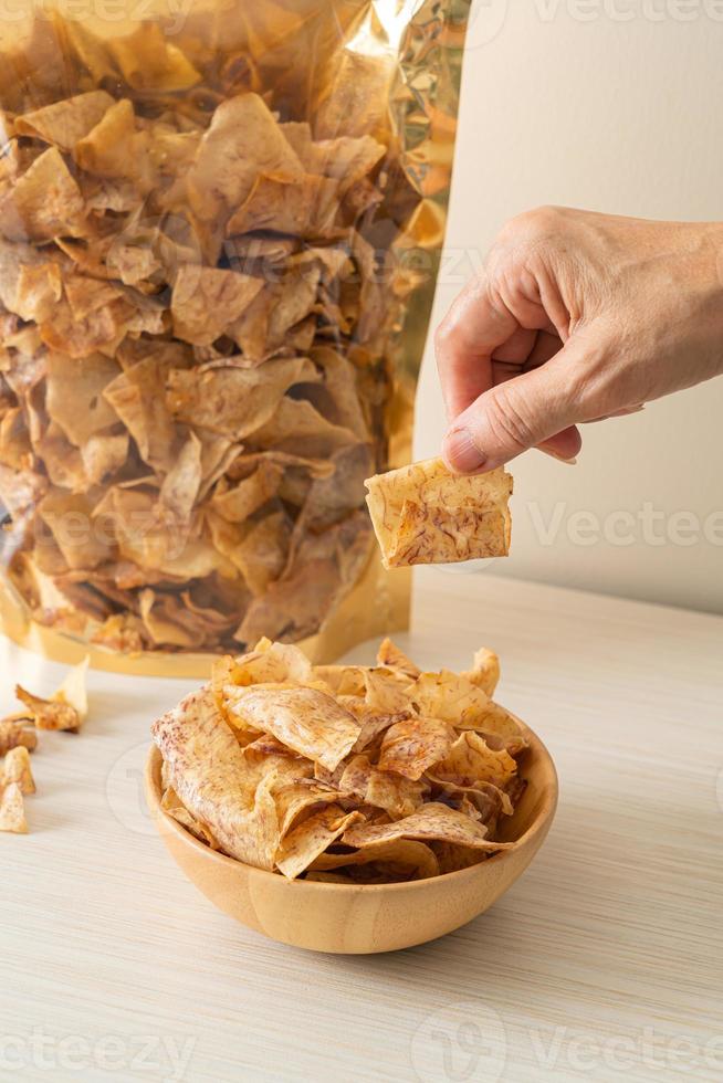 knusprig süße Taro Chips - Snack foto