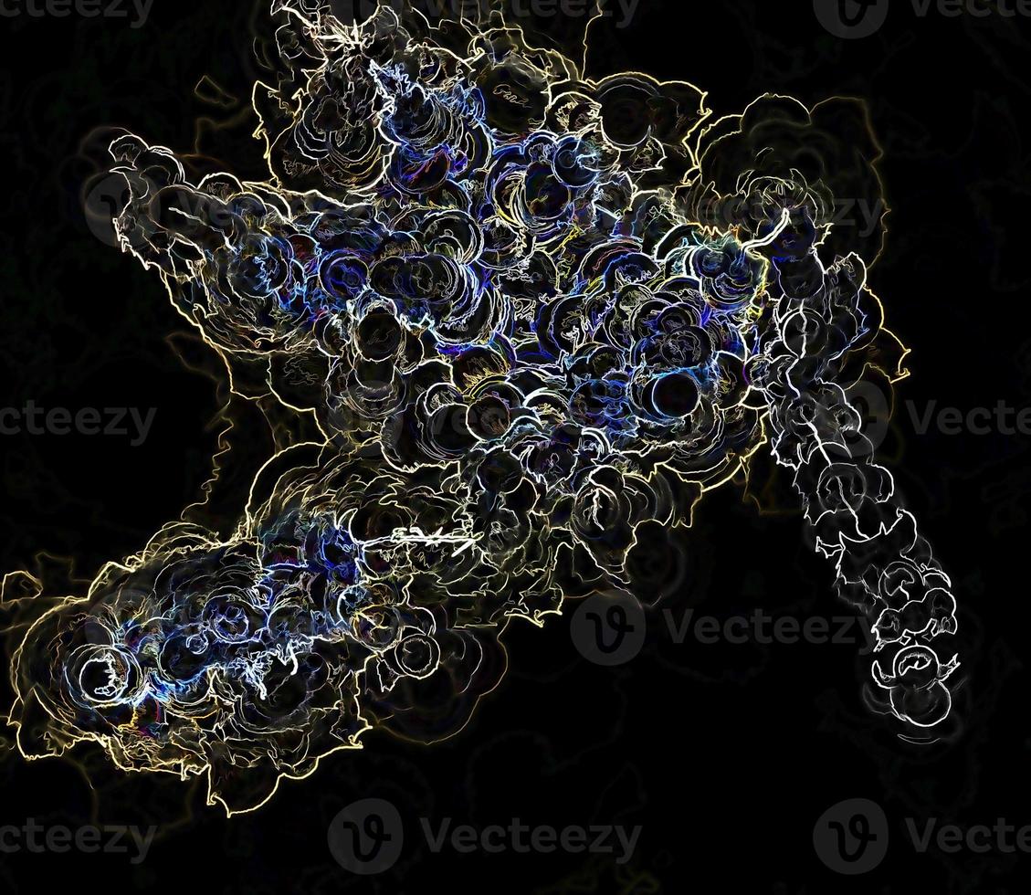 digitale Illustration energetische Lichter elektrischer Hintergrund foto