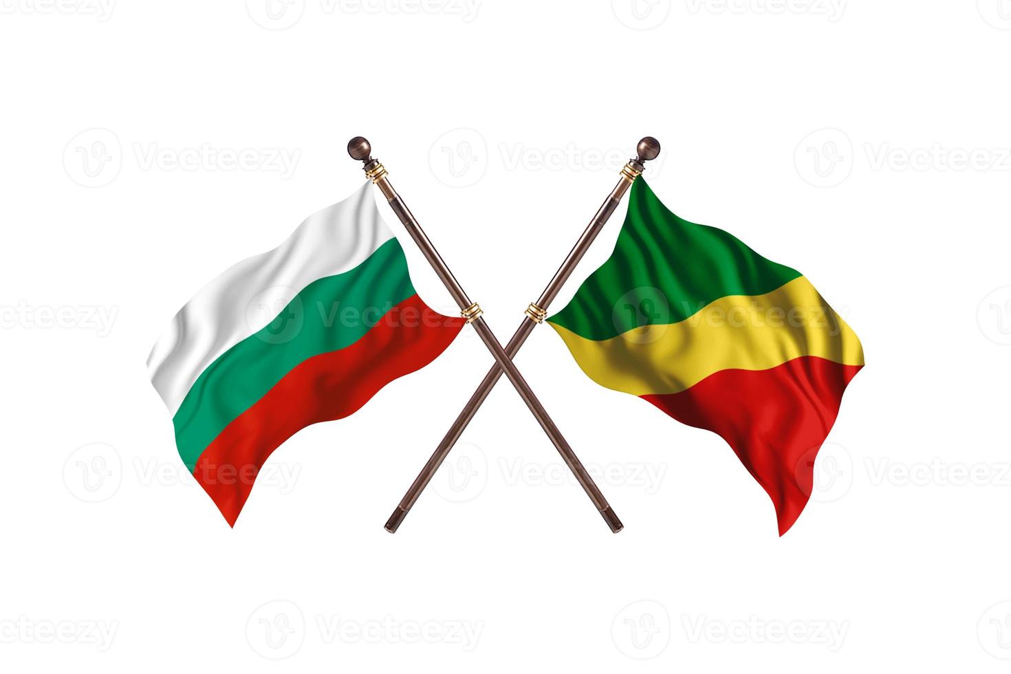bulgarien versus kongo republik der zwei landesflaggen foto
