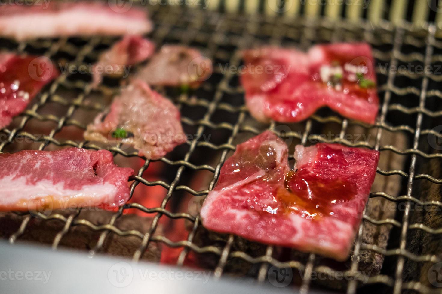 Kultiges Rindfleisch-Barbecue Yakiniku im japanischen Stil foto