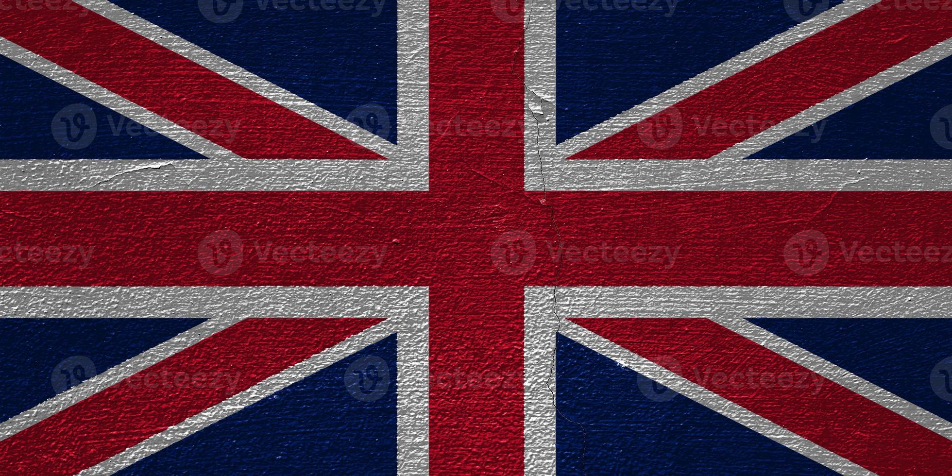britische Flagge auf einem strukturierten Hintergrund. Konzept-Collage. foto
