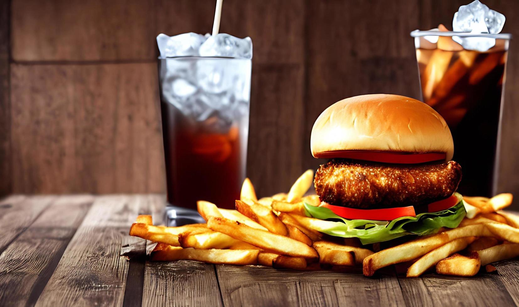 Hähnchenburger. frischer leckerer burger mit gebratenem hähnchenfleisch. foto