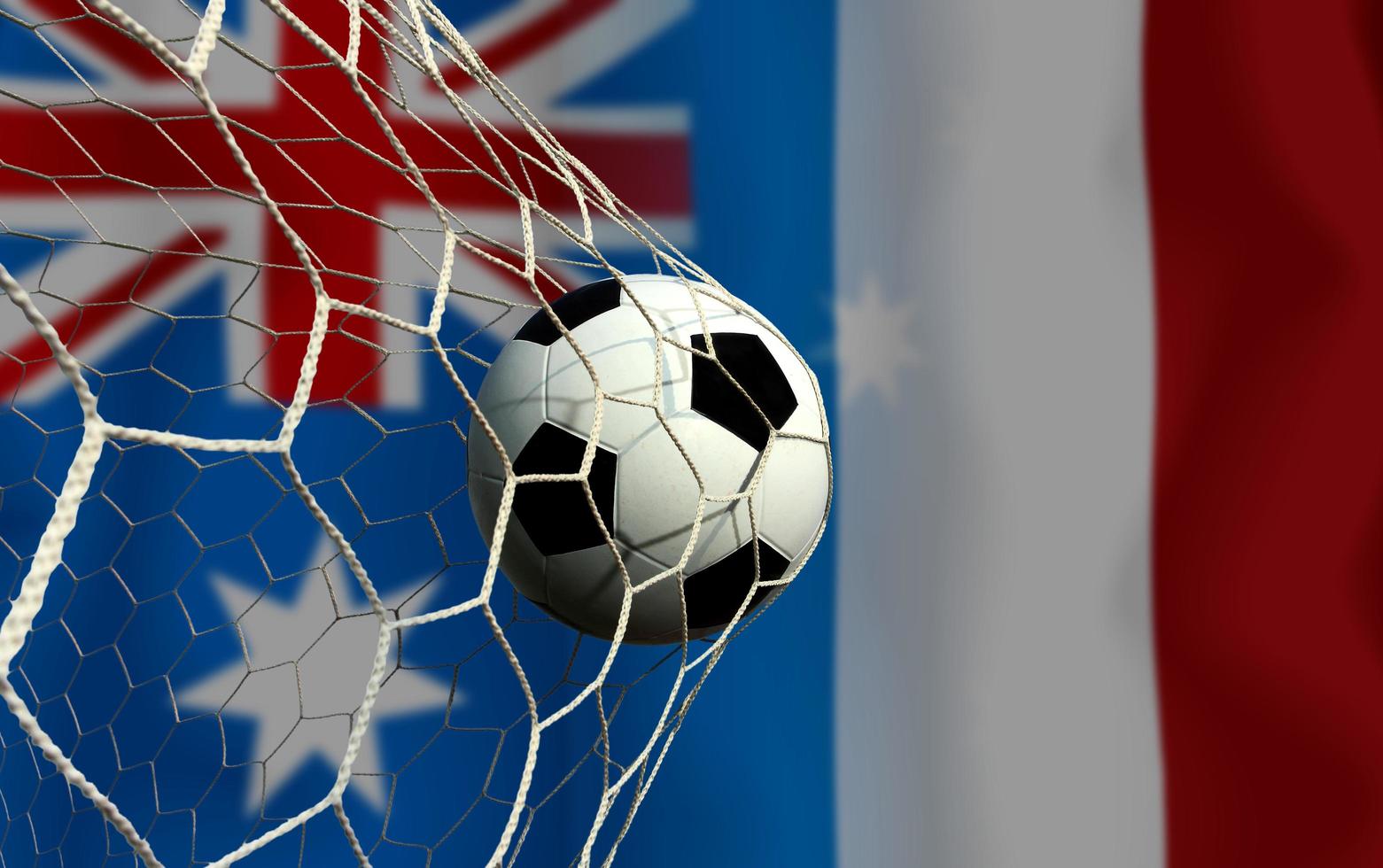 fußballpokalwettbewerb zwischen national australien und national frankreich. foto