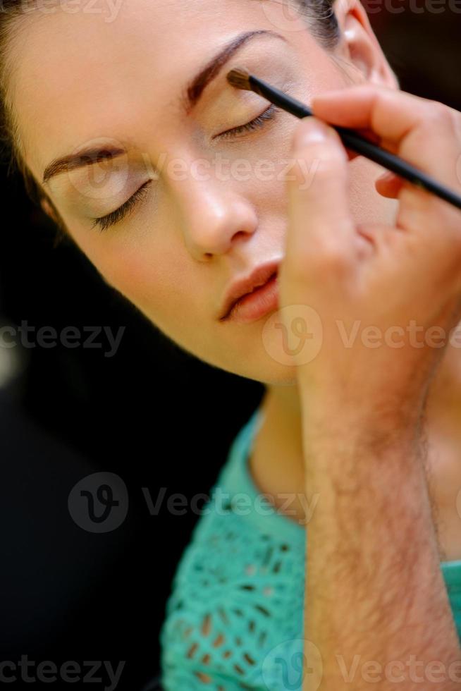 Ansicht der Make-up-Frau foto