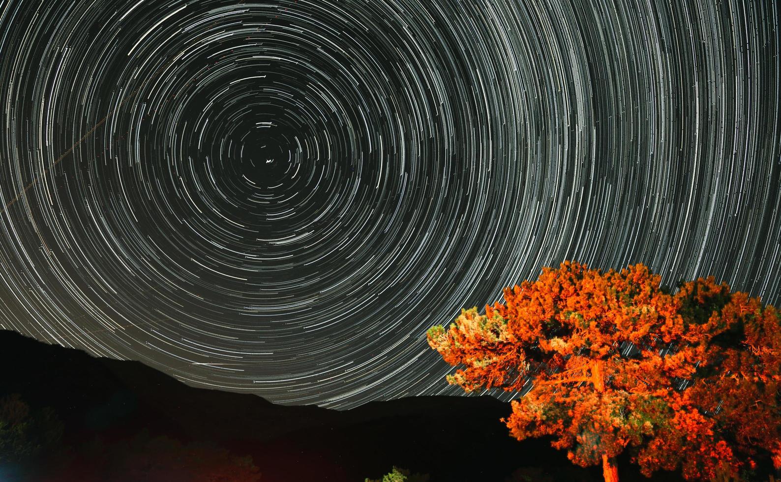 kreisförmige Sternspuren foto