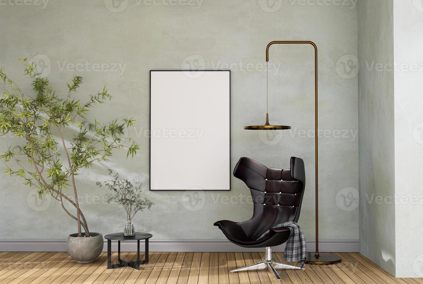 mock-up posterrahmen in modernem interieur komplett eingerichtete zimmer hintergrund, wohnzimmer, foto