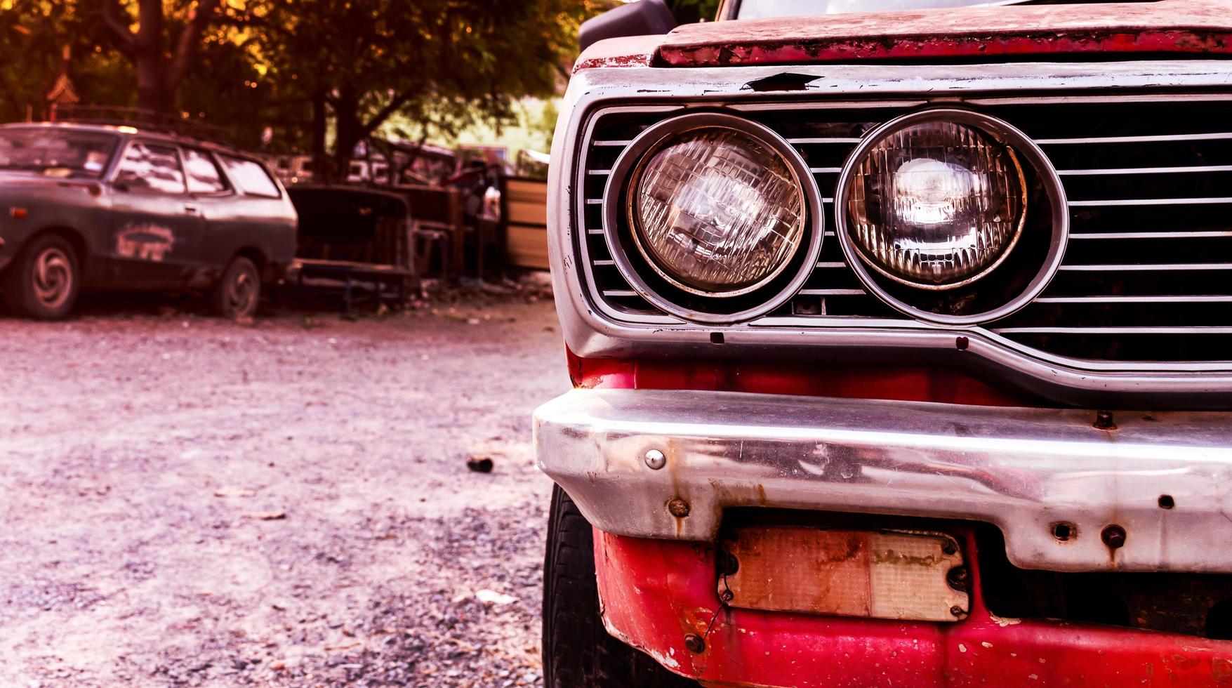 Nahaufnahme Scheinwerfer Retro-Auto foto