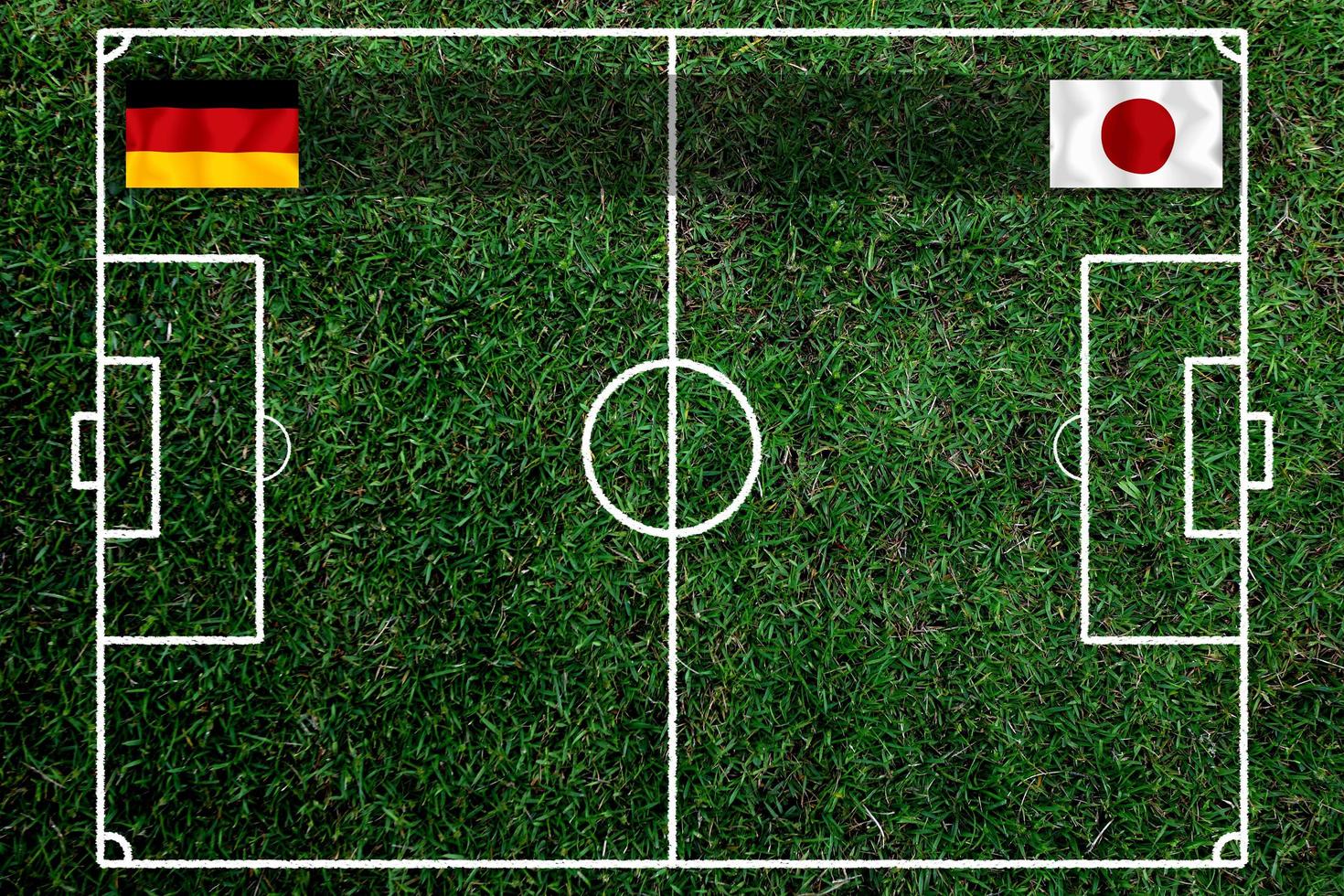 fußballpokalwettbewerb zwischen der deutschen und der japanischen nationalmannschaft. foto