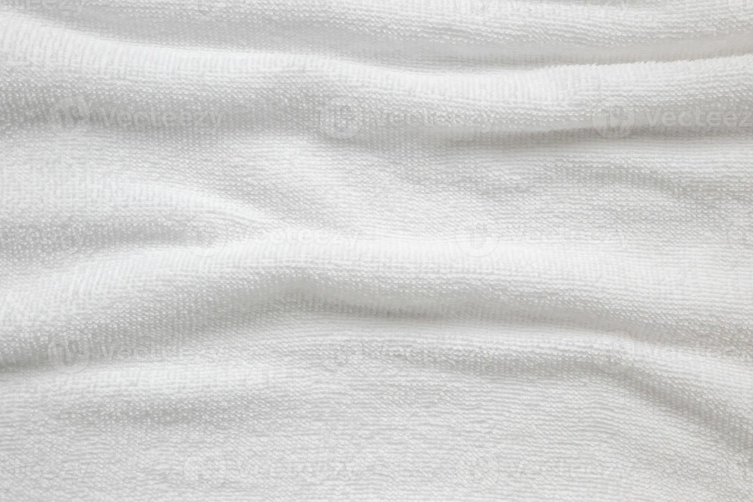 weißer Baumwollstoff Handtuch Textur abstrakter Hintergrund foto
