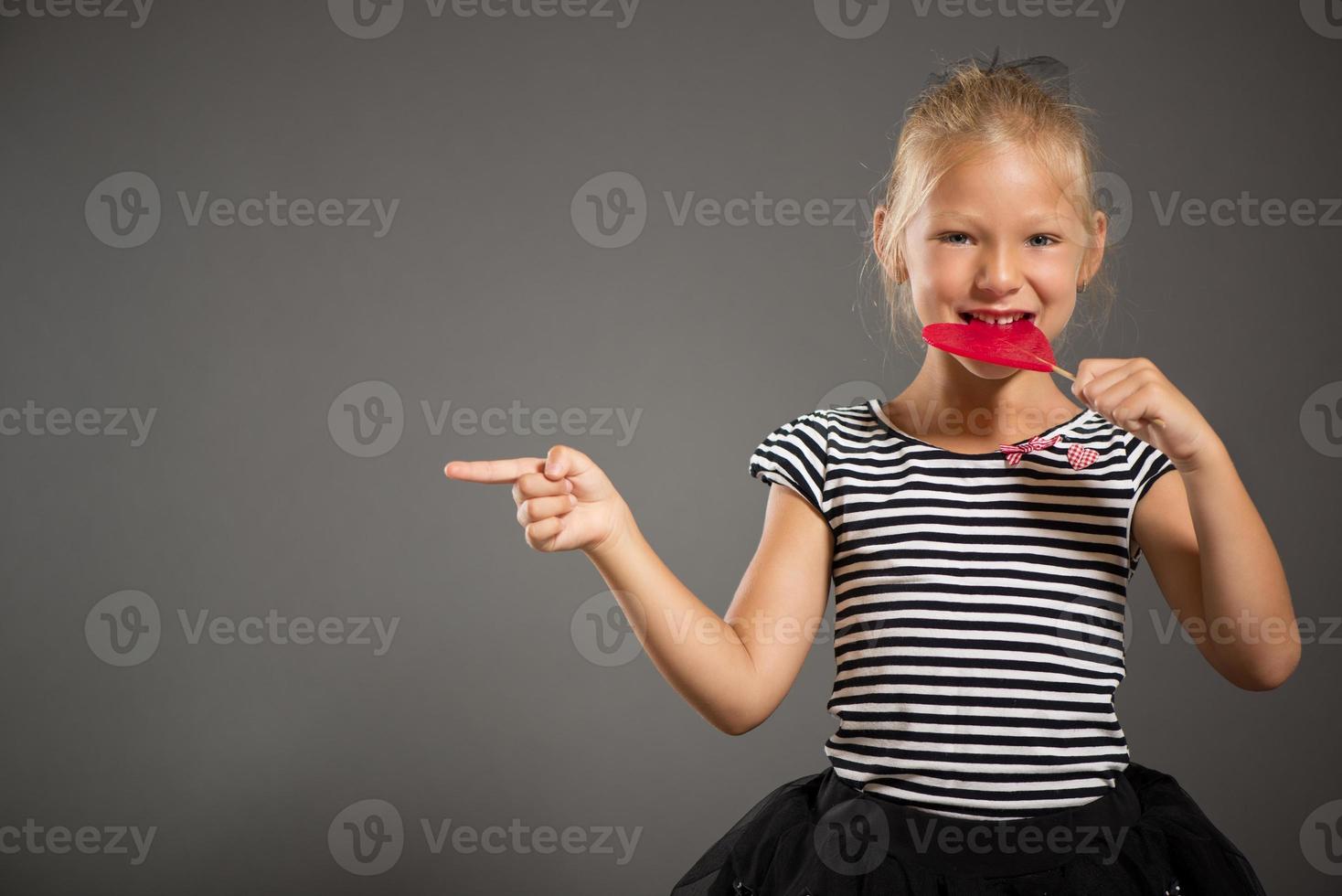 Ansicht des kleinen Mädchens foto