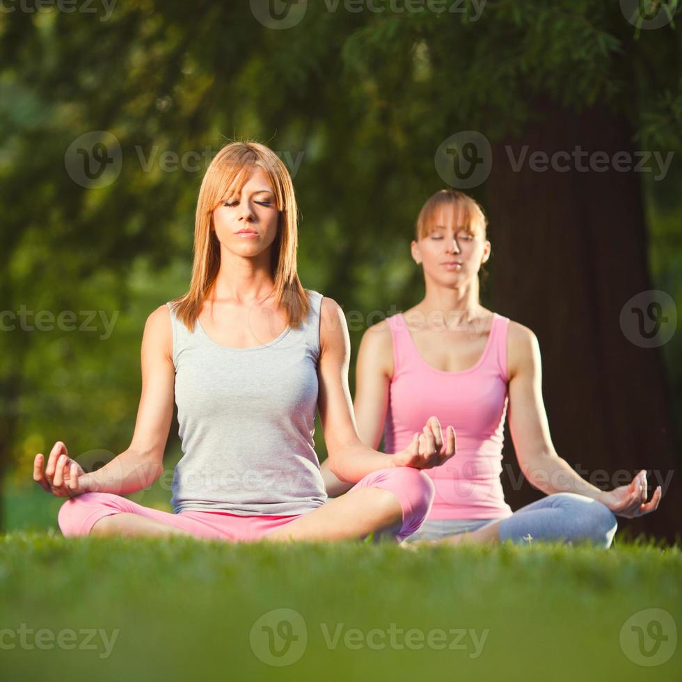 Ansicht der Meditationsfrauen foto