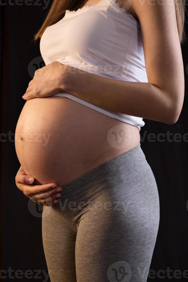 Ansicht der schwangeren Frau foto