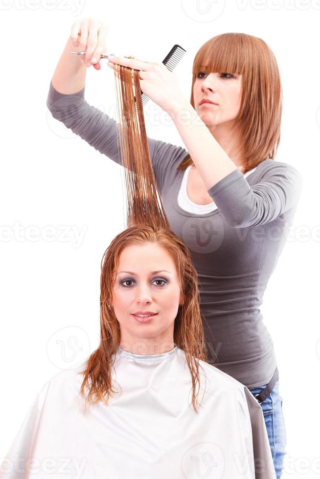 Haarschneideansicht foto