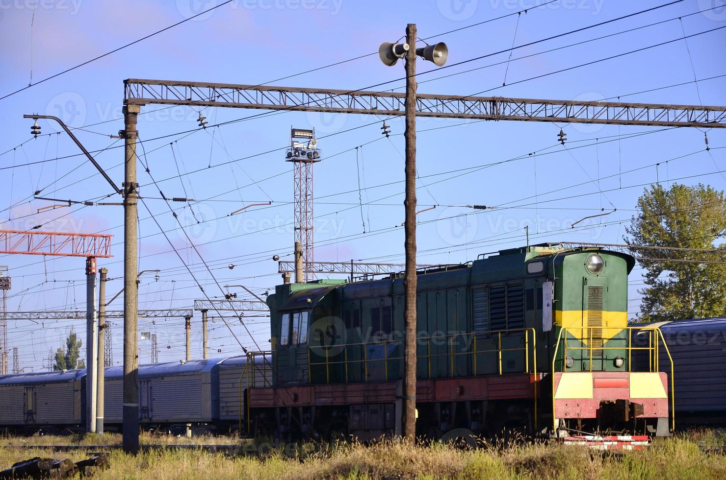 Eisenbahnlandschaft am Morgen foto