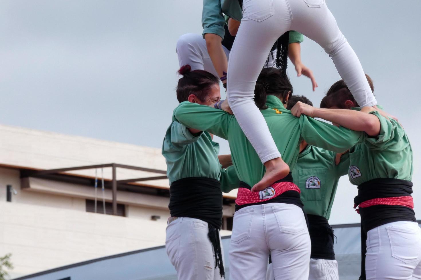 Menschenschlösser, typische Tradition einiger katalanischer Städte, Spanien foto