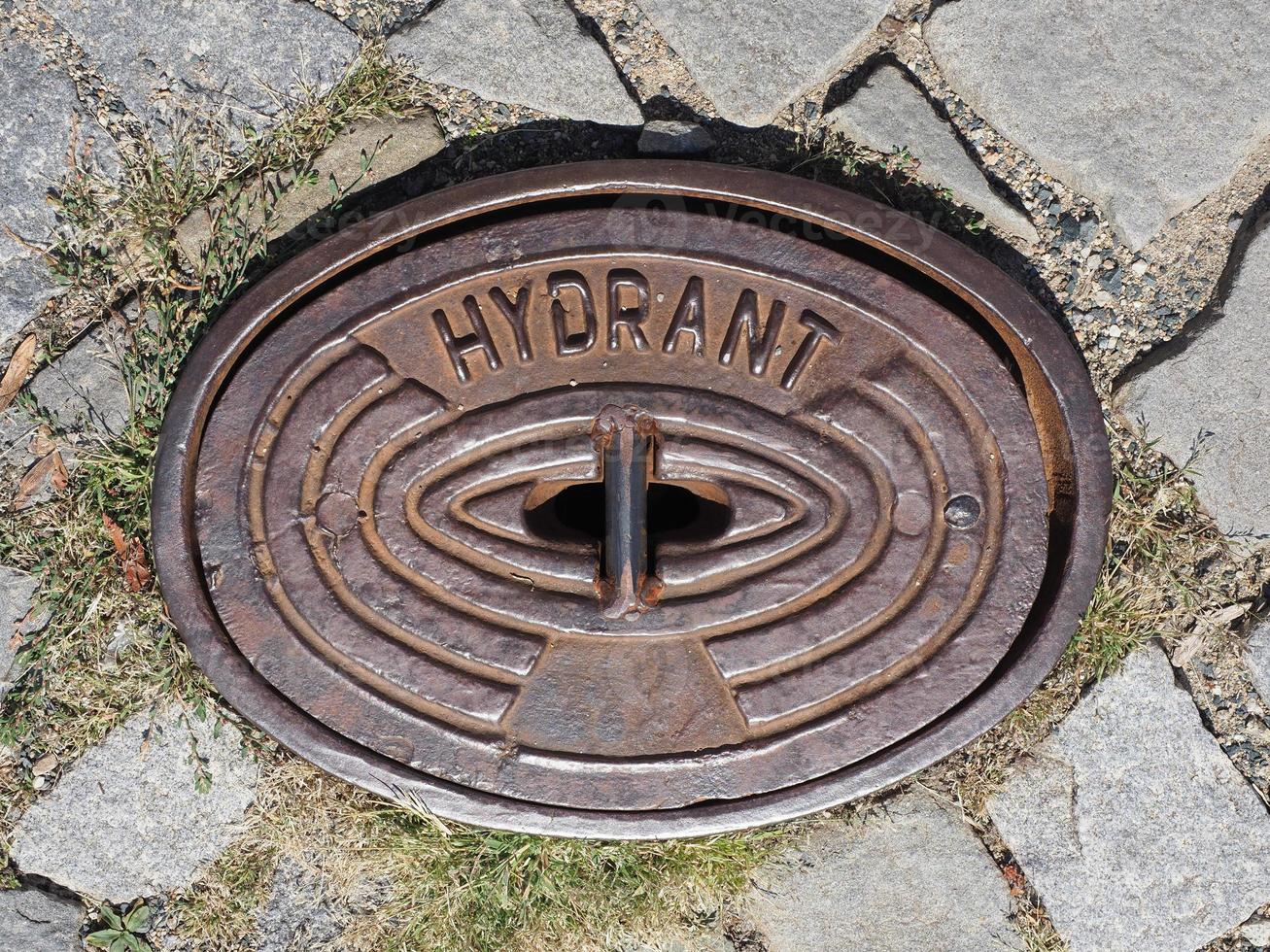 Hydrantenschachtdetail foto