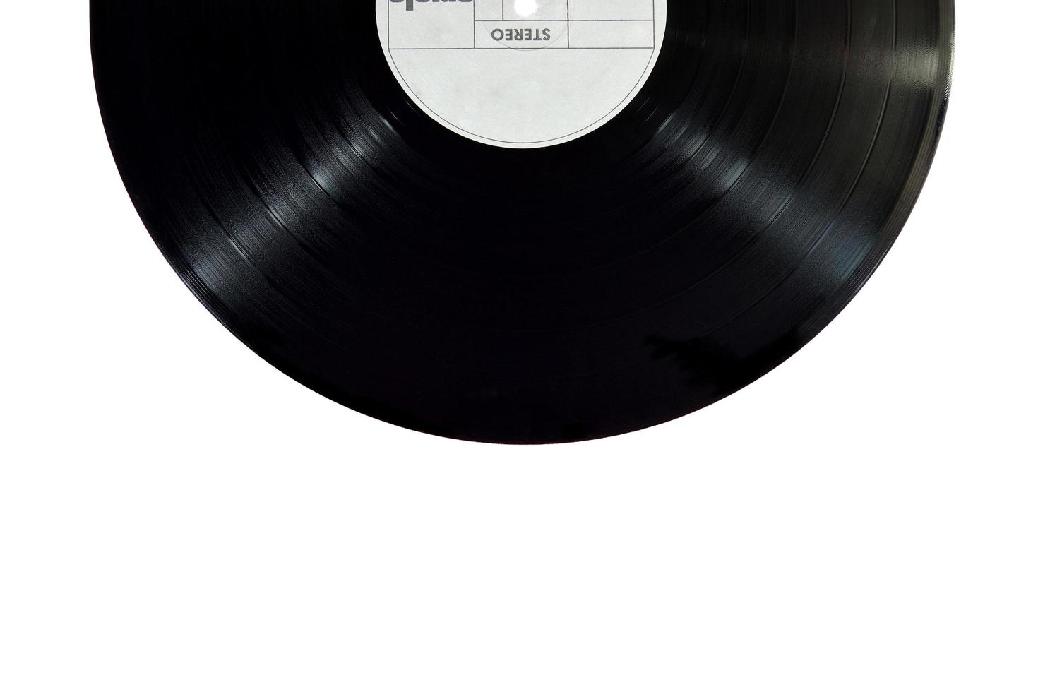 Vinyl-Scheibe auf weißem Hintergrund foto