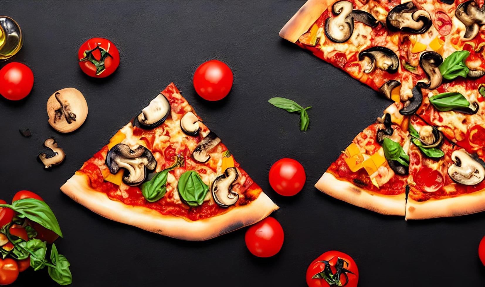 Pizza. Fast Food der traditionellen italienischen Küche. foto