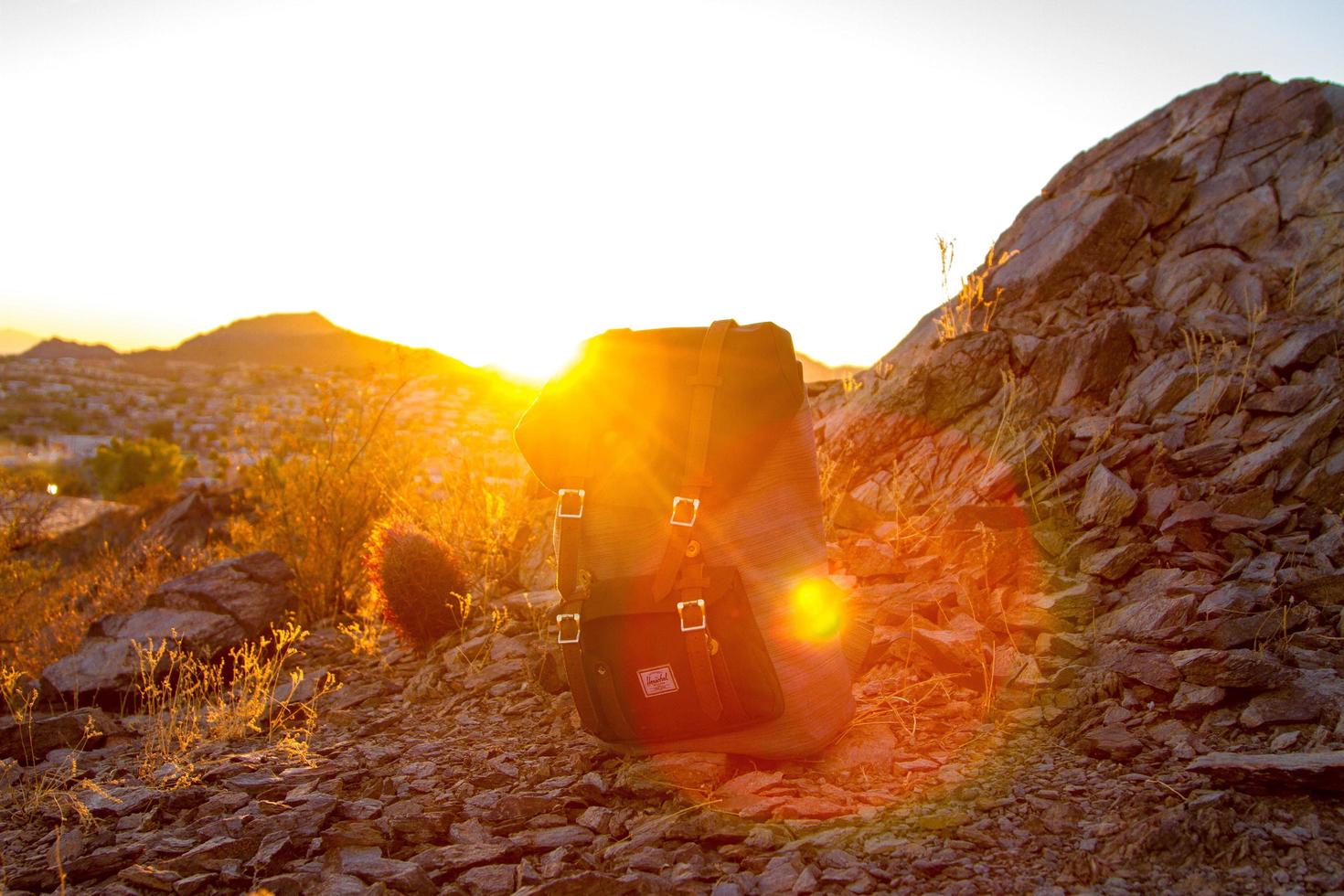 Phoenix, Arizona, 2020 - Herschel Rucksack bei Sonnenuntergang foto