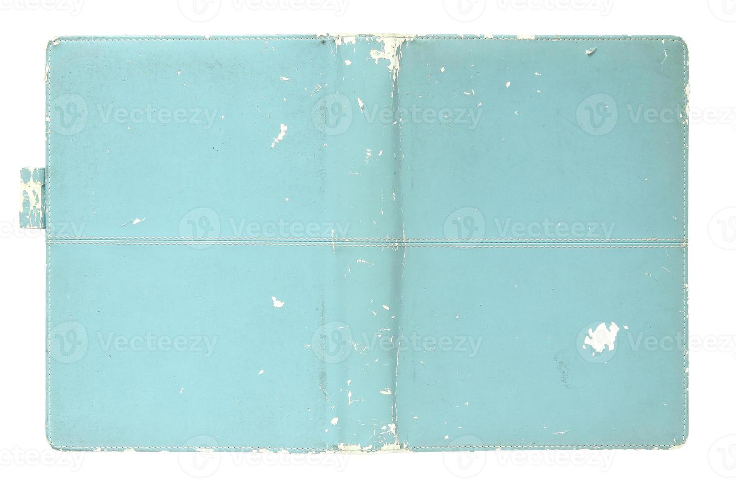 altes Buchcover isoliert auf weiß mit Beschneidungspfad foto