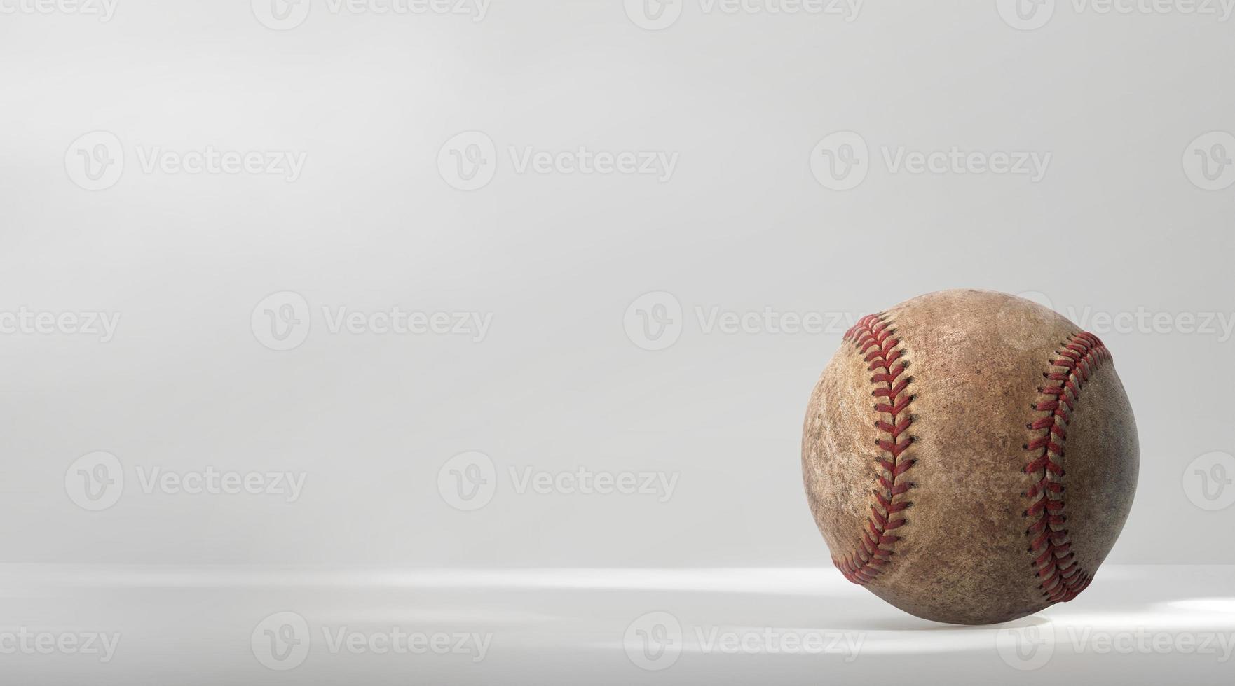 Baseballball ist auf weißem Hintergrund foto