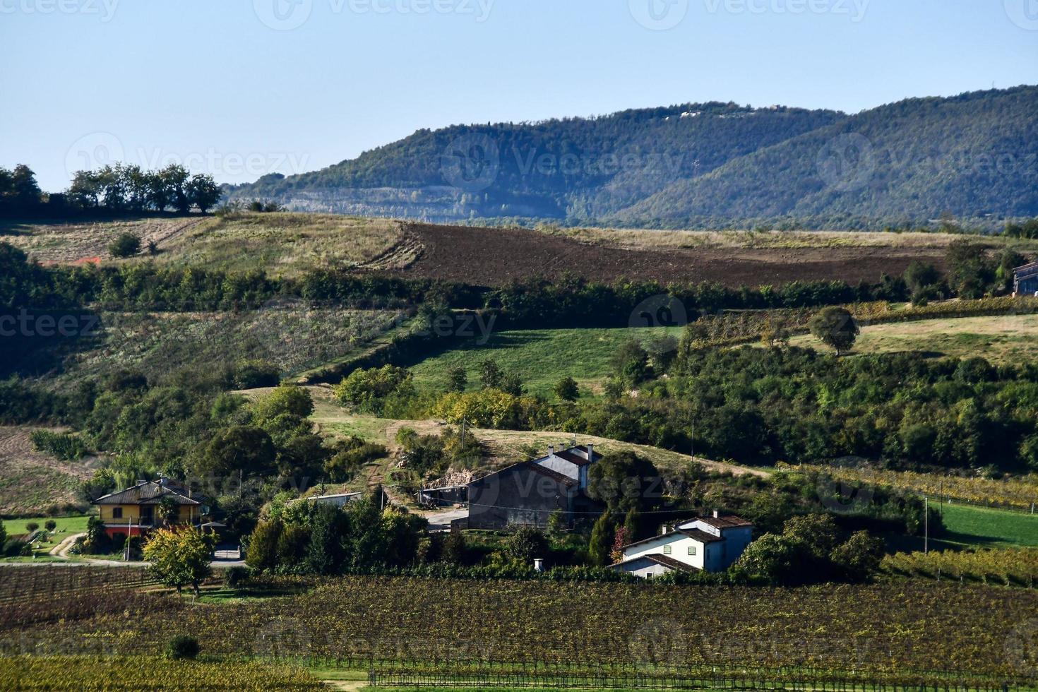 Dorf Landschaftsansicht foto