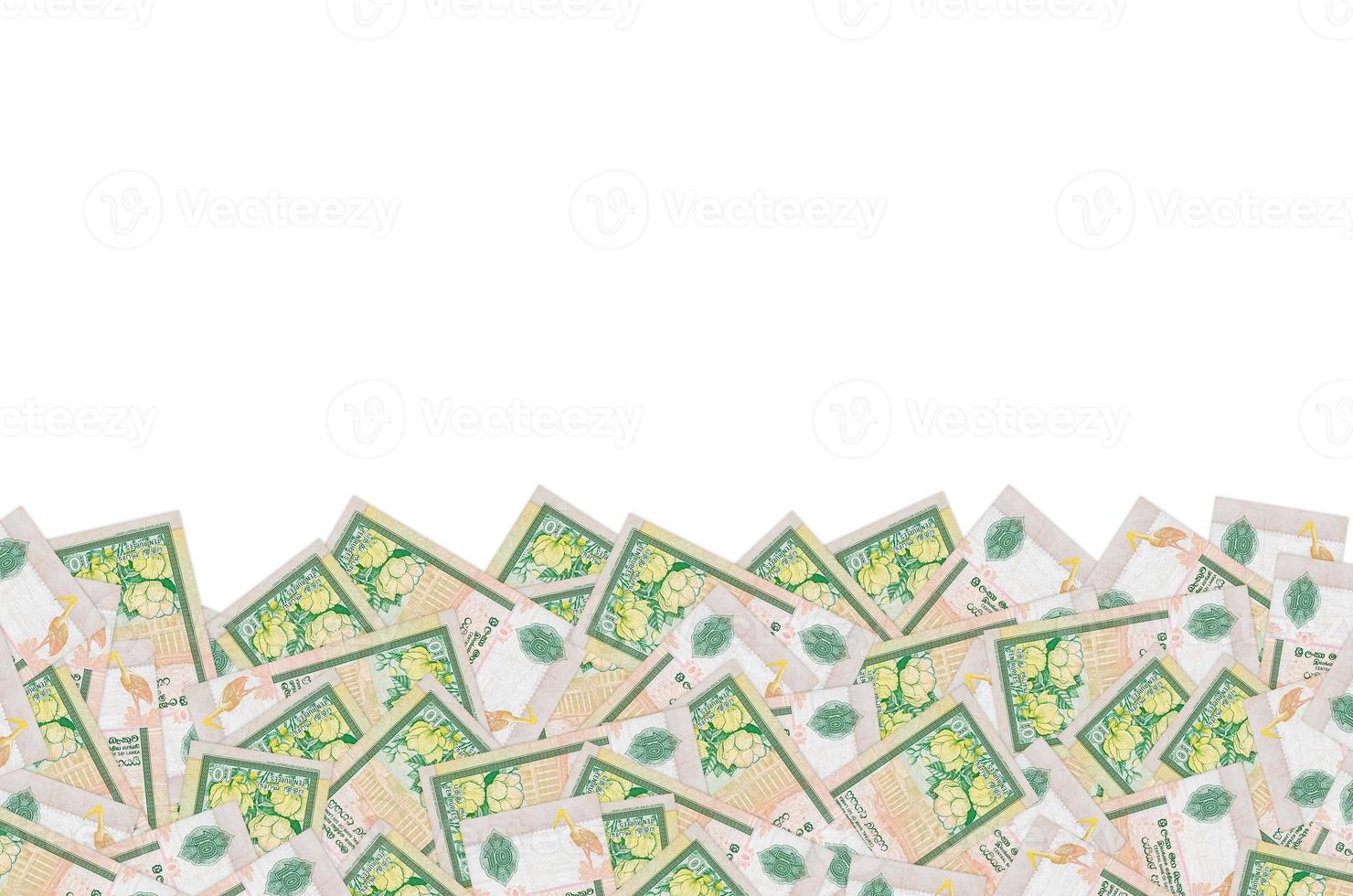 10 srilankische Rupien Geldschein farbiges Banknotenmuster foto