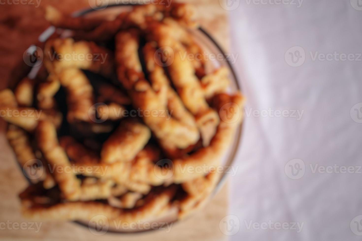 defokussierter abstrakter hintergrund und von lebensmitteln foto