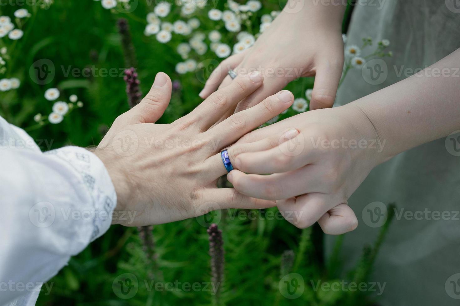 Nahaufnahme des Hochzeitsritual-Konzeptfotos foto