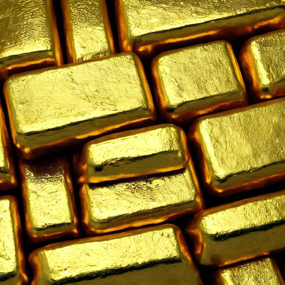 Goldbarren. Stapel Goldbarren, Finanzkonzepte. foto