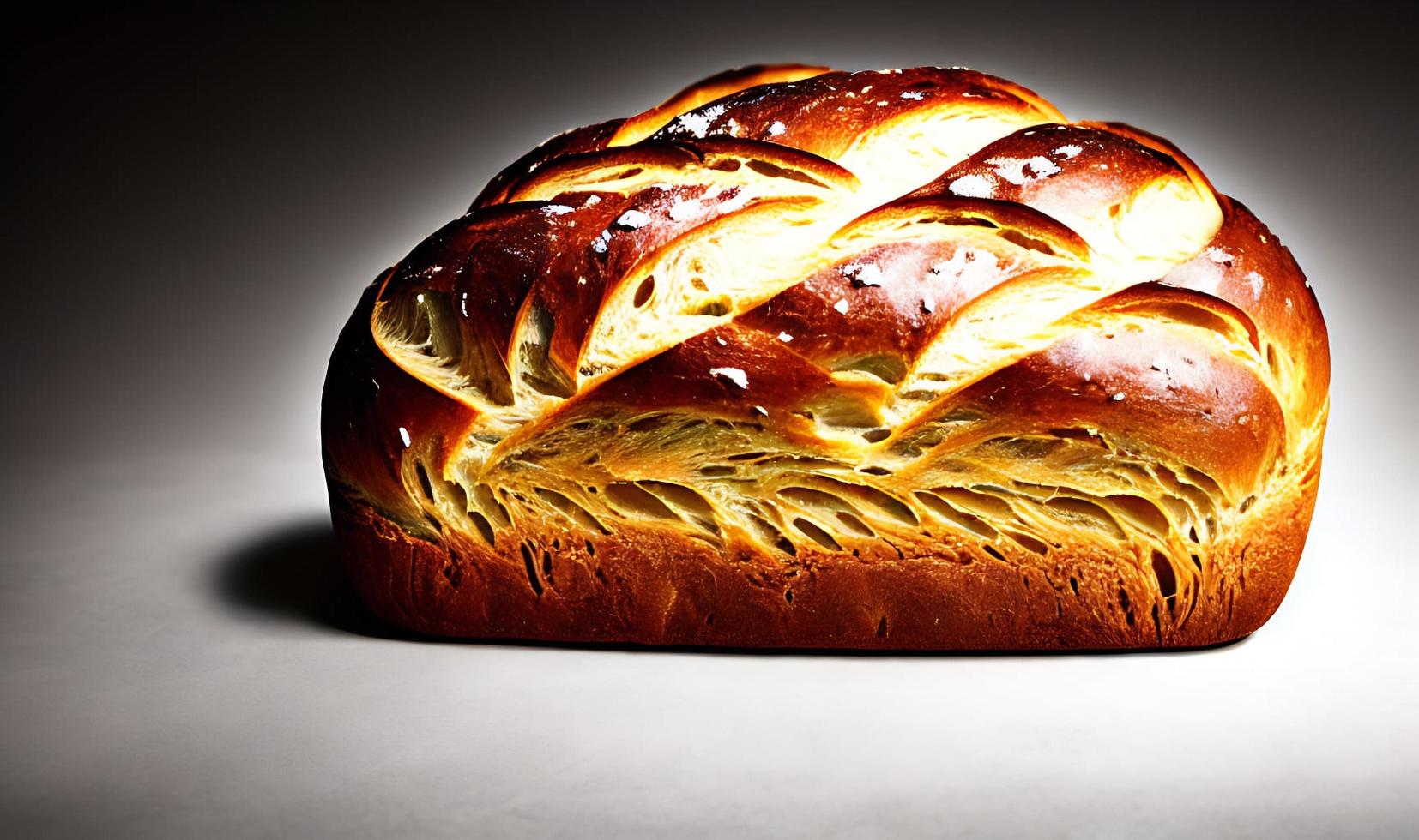 Ofen - traditionelles frisches heißes gekochtes Brot. Brot aus nächster Nähe schießen. foto