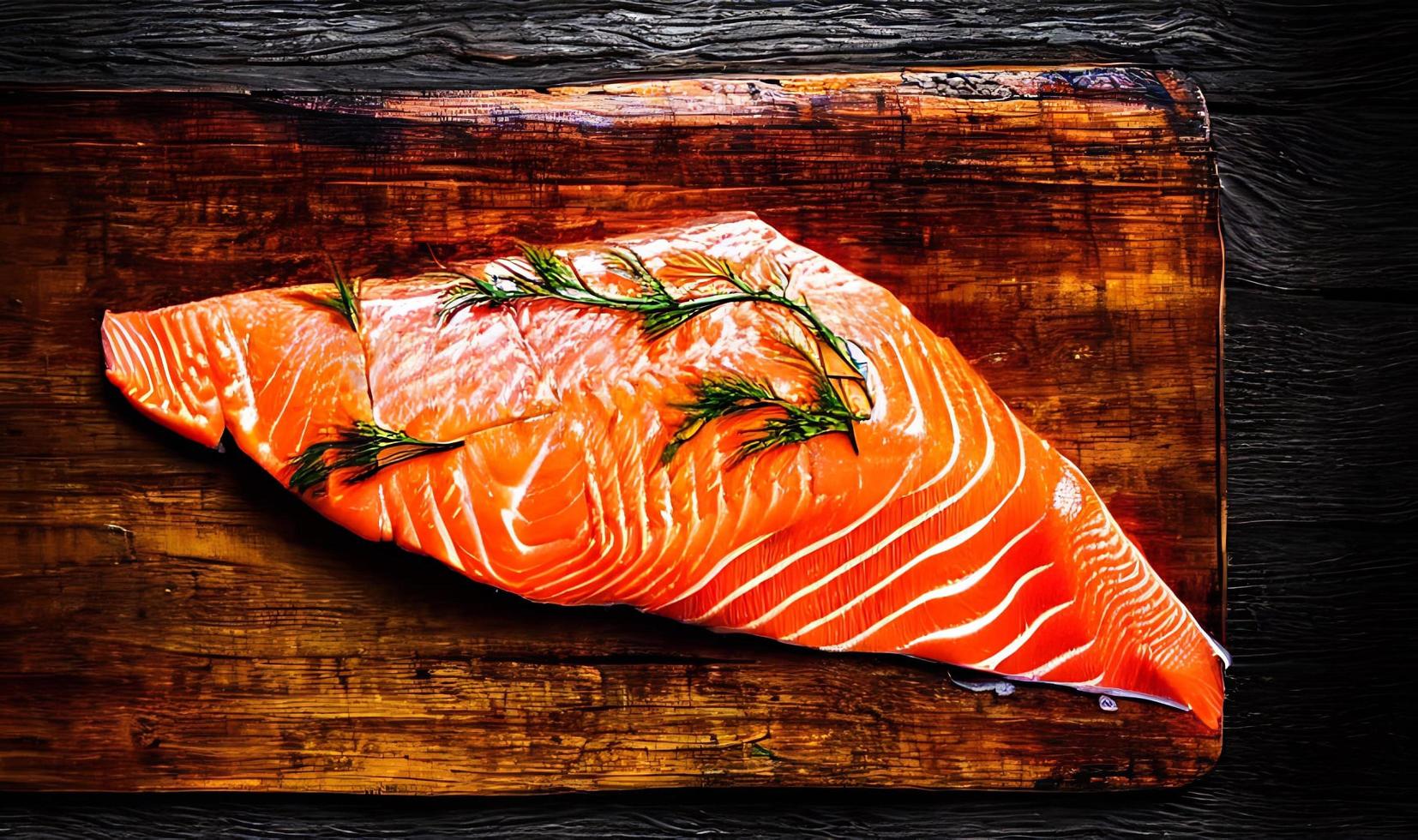 gegrillter Lachs. gesundes essen gebackener lachs. heißes Fischgericht. foto