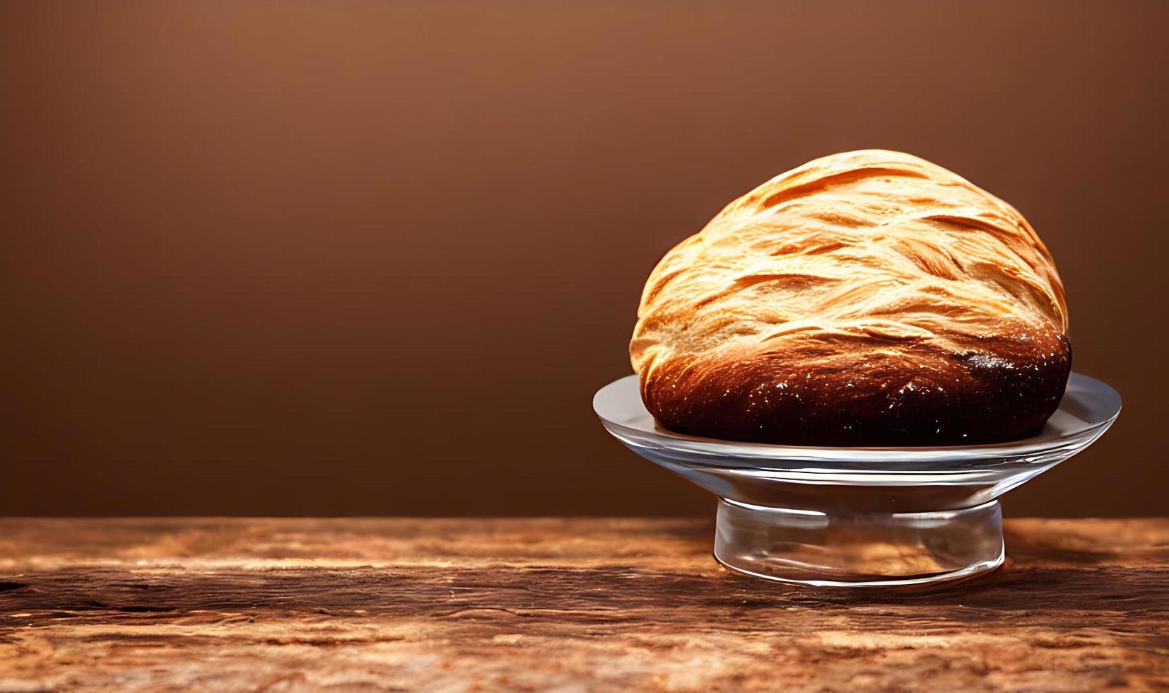 Ofen - traditionelles frisches heißes gekochtes Brot. Brot aus nächster Nähe schießen. foto