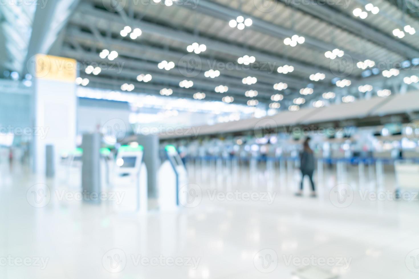 abstrakte Unschärfe Flughafenterminal für den Hintergrund foto