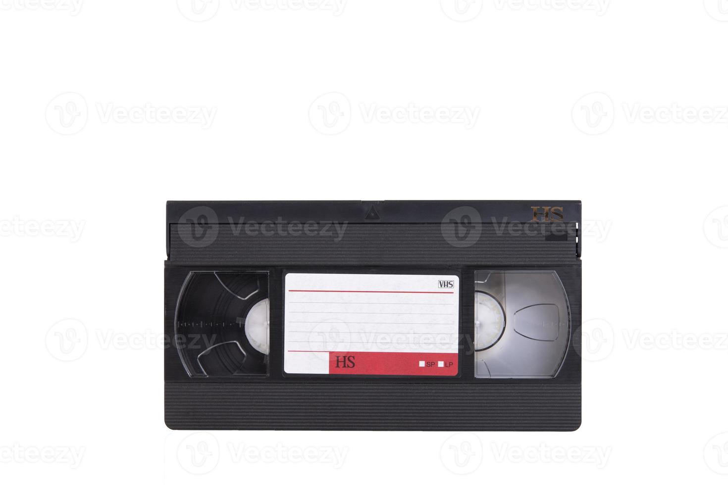 Videoband, VHS, Pal Secam, weißer isolierter Hintergrund foto