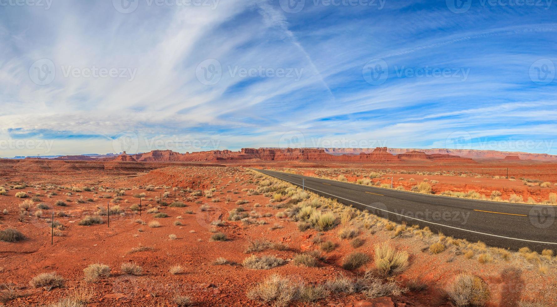 Panoramabild über der Wüste von Arizona foto