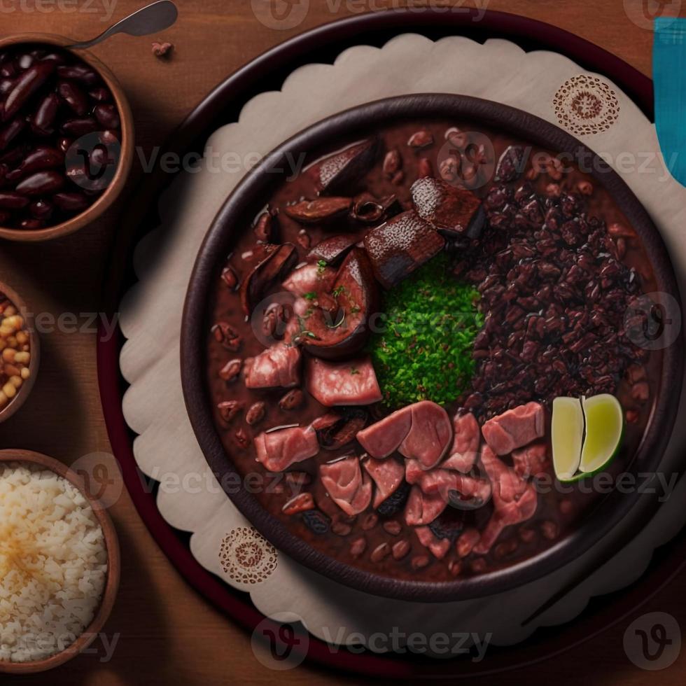 leckeres brasilianisches Feijoada-Essen foto