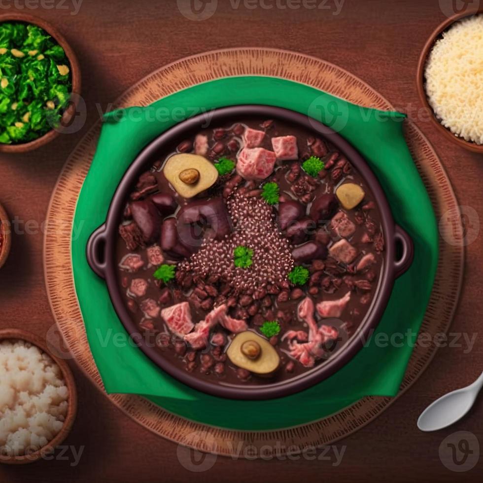 leckeres brasilianisches Feijoada-Essen foto