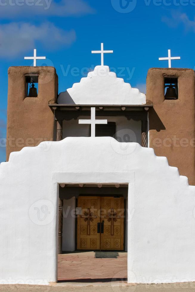 San Geronimo Kapelle in Taos Pueblo, USA foto