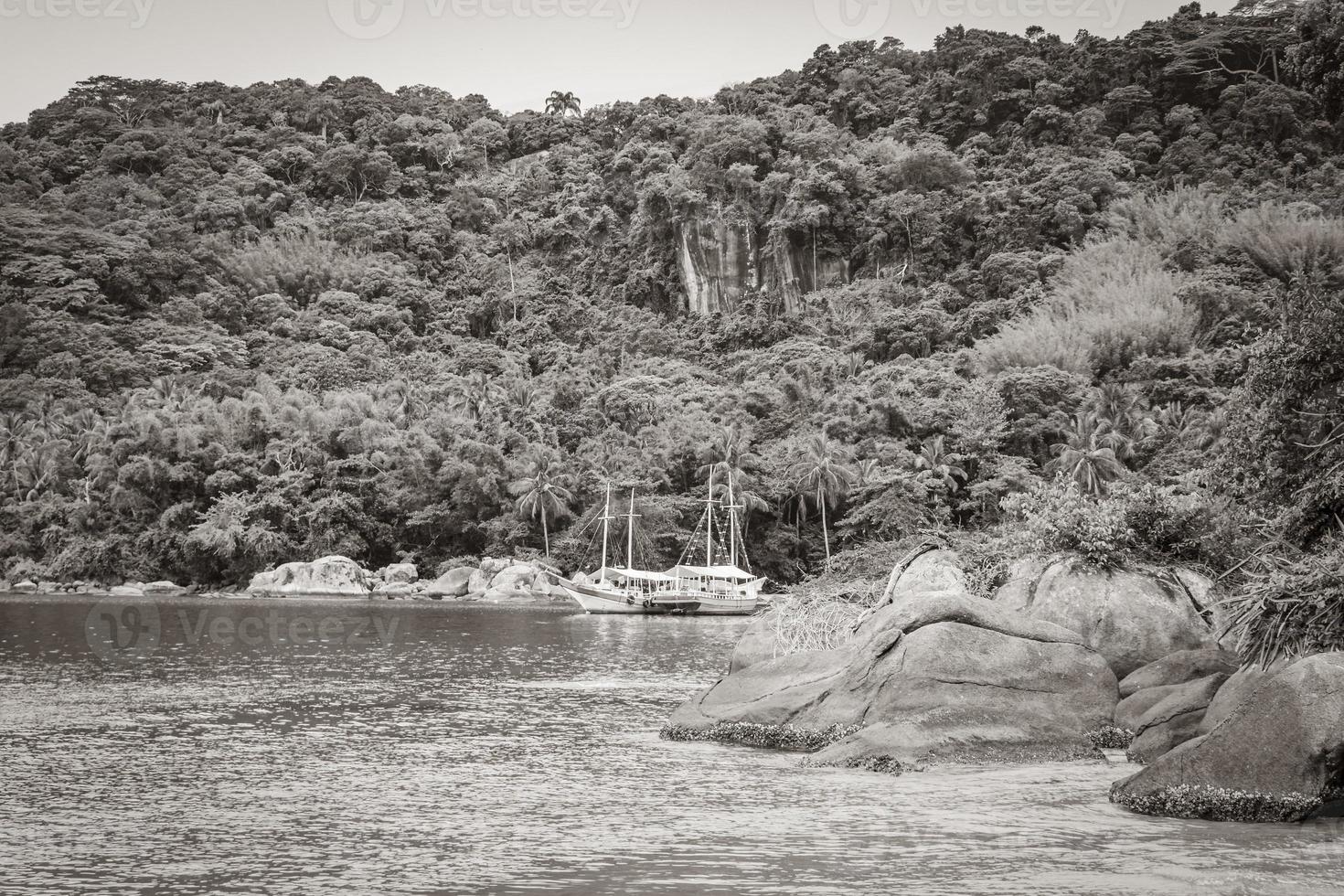 Mangroven- und Pouso-Strand auf der tropischen Insel Ilha Grande Brasilien. foto