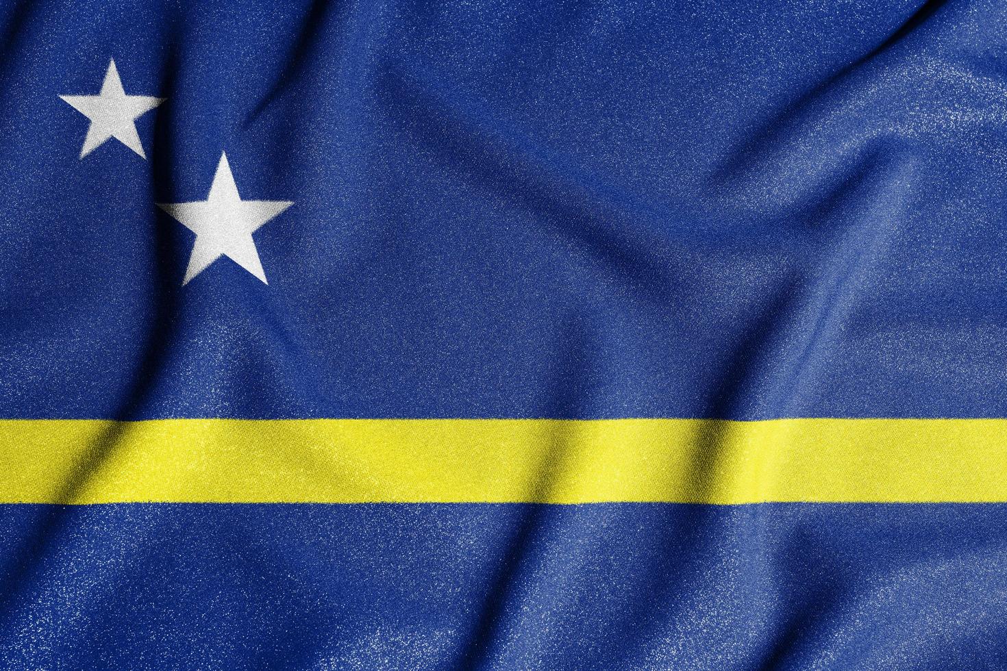 Nationalflagge von Curaçao. das Hauptsymbol eines unabhängigen Landes. Flagge von Curaçao. foto