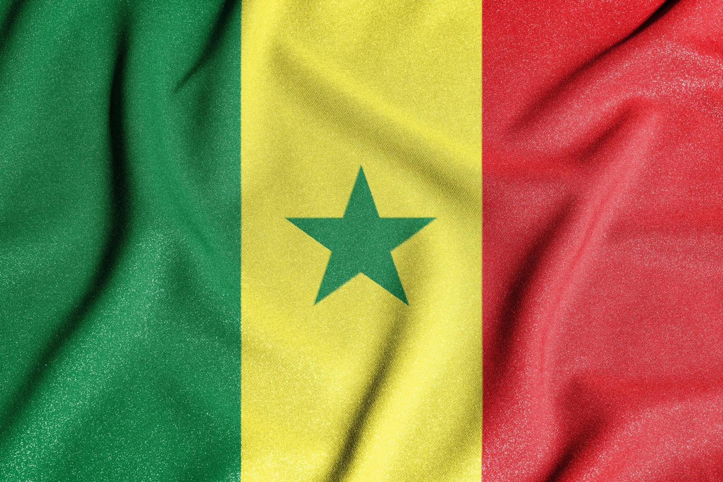 Nationalflagge des Senegal. das Hauptsymbol eines unabhängigen Landes. Flagge von Senegal. foto