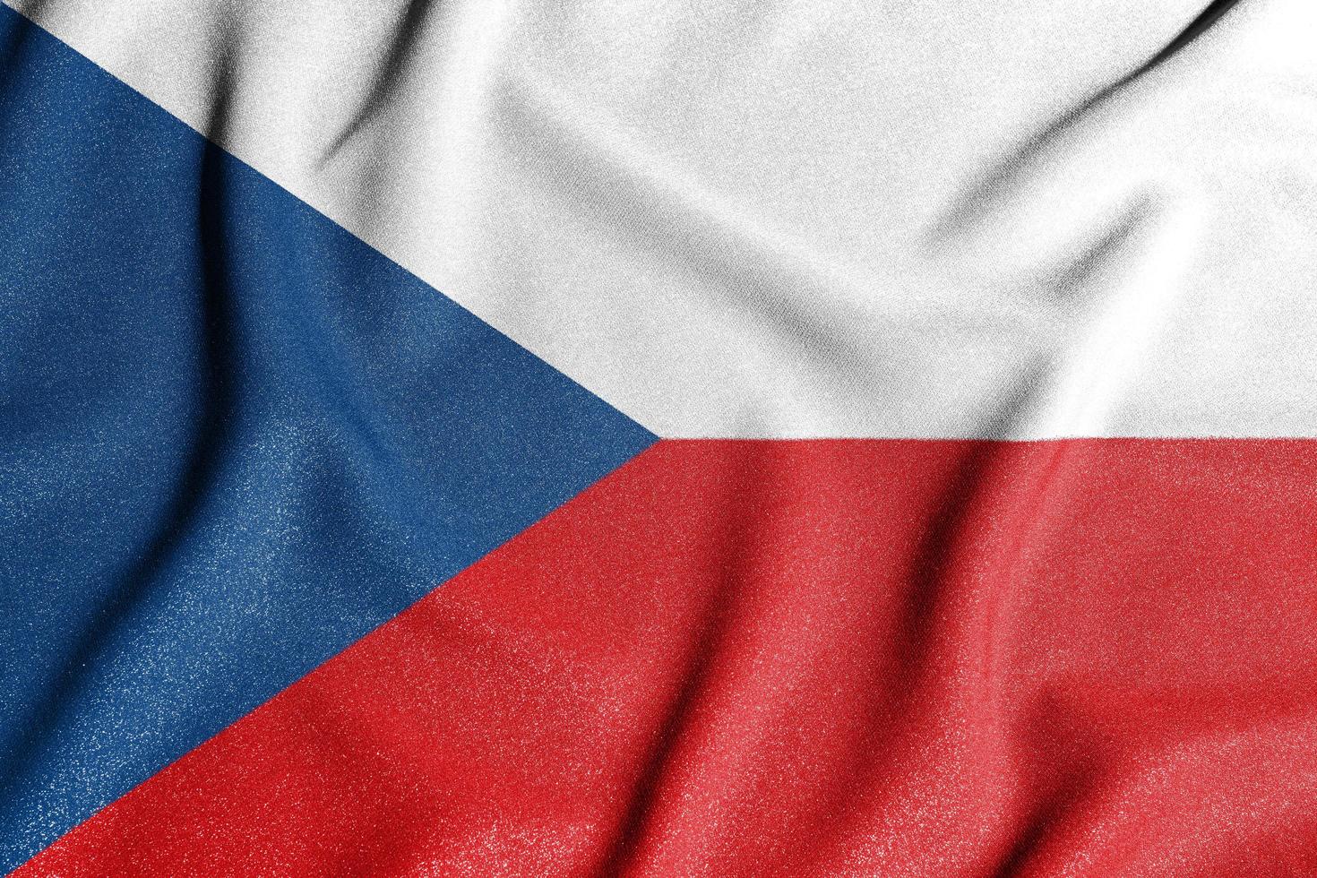 nationalflagge von tschechien. das Hauptsymbol eines unabhängigen Landes. Flagge von Tschechien. ein Merkmal der Größe eines demokratischen Staates. foto