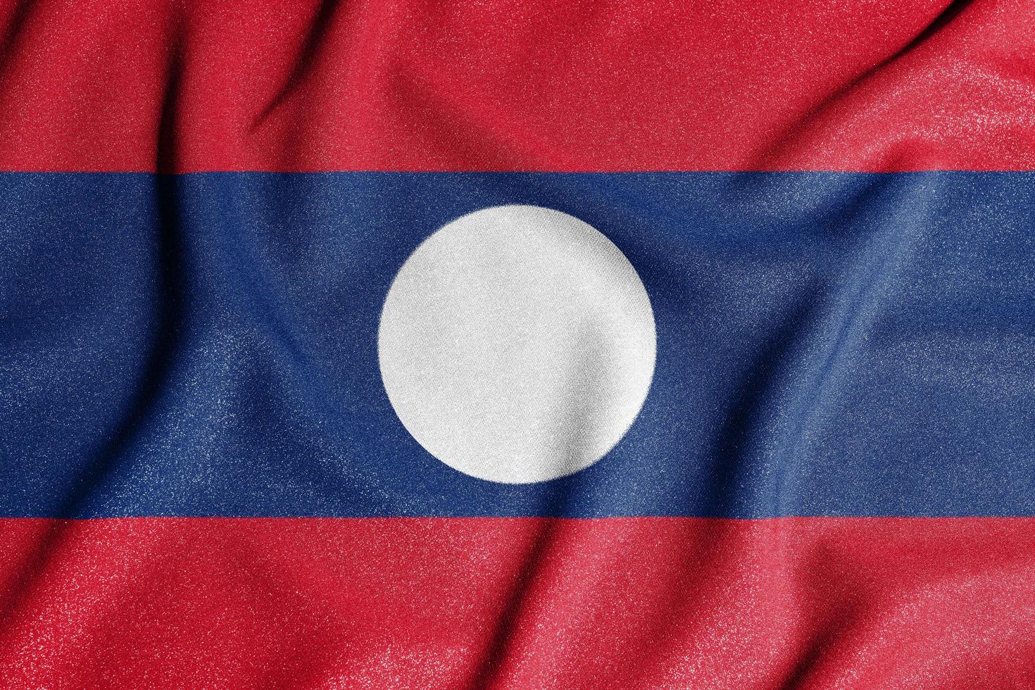 Nationalflagge von Laos. das Hauptsymbol eines unabhängigen Landes. Flagge von Laos. foto