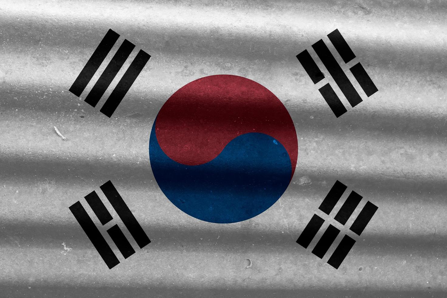 Textur der koreanischen Flagge als Hintergrund foto