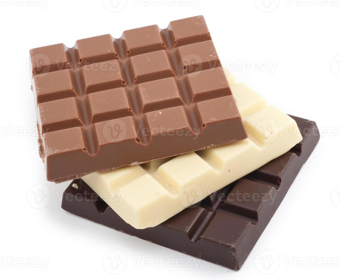 dunkle und weiße Schokolade foto