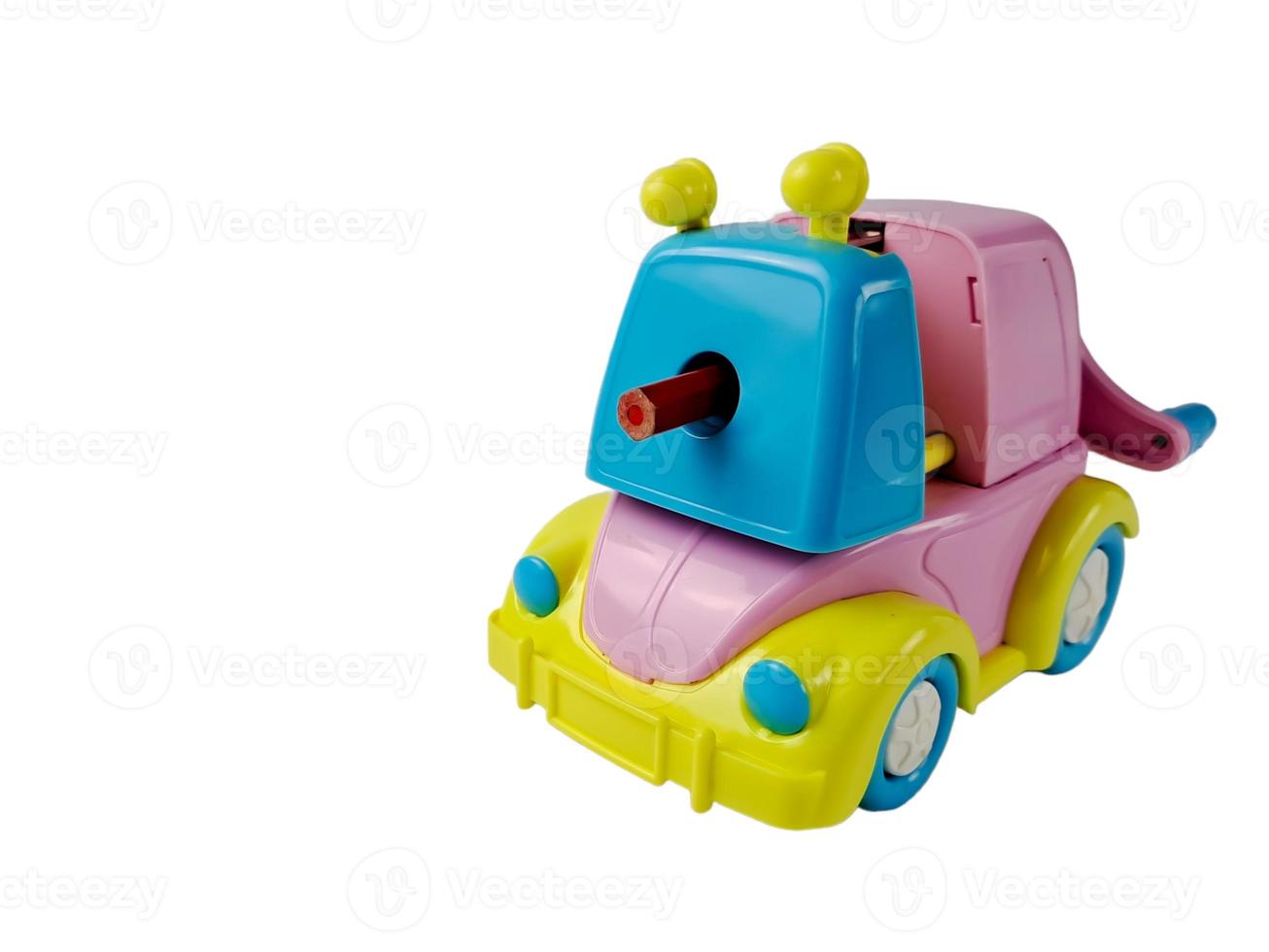 bleistiftspitzer modell spielzeugauto bunt pastell foto